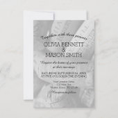 Elegant Black and White Wine Cork Weddencard Kaart (Voorkant)