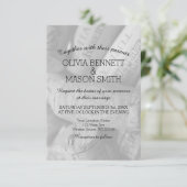 Elegant Black and White Wine Cork Weddencard Kaart (Staand voorkant)