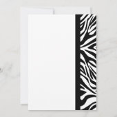 Elegant Black and White Zebra Custom Wedding Kaart (Achterkant)