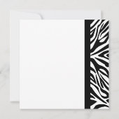 Elegant Black and White Zebra Custom Wedding Kaart (Achterkant)