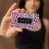 Elegant Black Animal Print Professional Visitekaartje