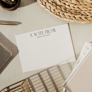 Elegant Black  Art Deco Persoonlijke naam Notitiekaartje