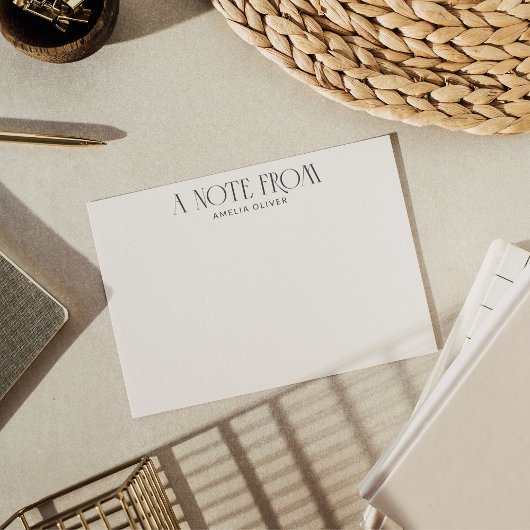 Elegant Black  Art Deco Persoonlijke naam Notitiekaartje