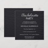 Elegant Black Bachelorette Party Invitation Kaart (Voorkant / Achterkant)
