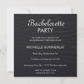 Elegant Black Bachelorette Party Invitation Kaart (Voorkant)