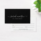 Elegant Black Beauty Salon Gift Certificate Visitekaartje (Bureau)