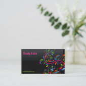 Elegant Black Beauty Salon Visitekaartje (Staand voorkant)