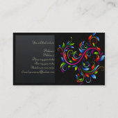 Elegant Black Beauty Salon Visitekaartje (Achterkant)