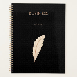 Elegant black beige business planner