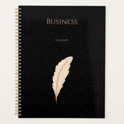 Elegant black beige business planner (Voorkant)