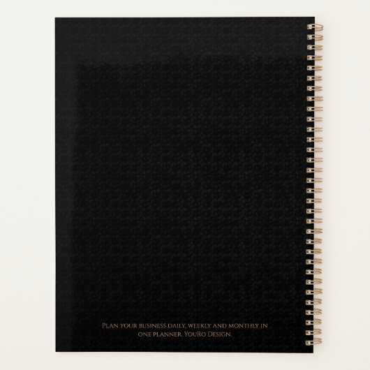 Elegant black beige business planner (Achterkant)