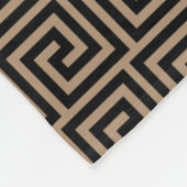 Elegant Black & Beige Greek Pattern Fleece Deken (Hoek)