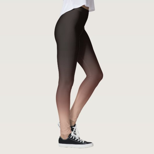Elegant Black & Beige Ombre Leggings (Rechts)