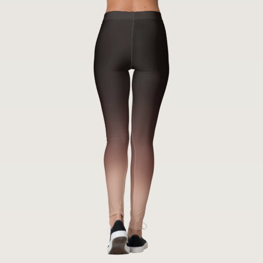 Elegant Black & Beige Ombre Leggings (Achterkant)