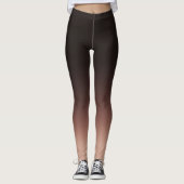 Elegant Black & Beige Ombre Leggings (Voorkant)