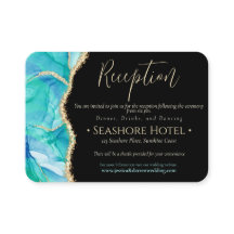 Elegant Black Blue Glitter Waterverf Weddenschap