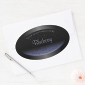 Elegant Black Blue Gradient Product Labels Glitter (Envelop)