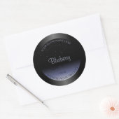 Elegant Black Blue Gradient Product Labels Glitter (Envelop)