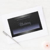 Elegant Black Blue Gradient Product Labels Glitter (Envelop)