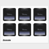 Elegant Black Blue Gradient Product Labels Glitter (Vel)