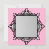 Elegant Black Border Bachelorette Party Invitation Kaart (Achterkant)