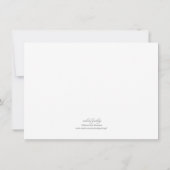 Elegant Black Border Reception Table Kaart (Achterkant)