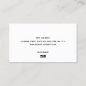 Elegant Black Border Satin Gold Professional Contactkaartje (Achterkant)