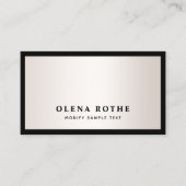 Elegant Black Border Satin Gold Professional Contactkaartje (Voorkant)