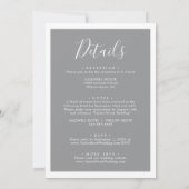 Elegant Black Border Vellum Effect Photo Wedding Kaart (Achterkant)
