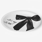 Elegant Black Bow 30th Birthday Paper Plates Papieren Bordje (Gekanteld)