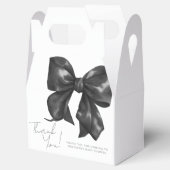 Elegant Black Bow Baby shower Bedankdoosjes (Geopend)