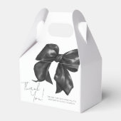 Elegant Black Bow Baby shower Bedankdoosjes (Voorkant Zijde)