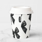 Elegant Black Bow Birthday Papieren Bekers (Rechts)