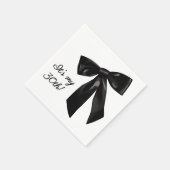 Elegant Black Bow Birthday Party Napkins Servet (Hoek)