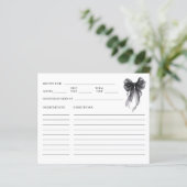 Elegant Black Bow Bridal Shower Recipe (Staand voorkant)