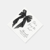 Elegant Black Bow Bridal Shower  Servet (Hoek)