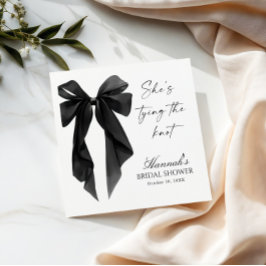 Elegant Black Bow Bridal Shower  Servet