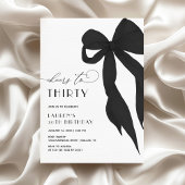Elegant Black Bow Cheer To Thirty 30th Birthday Kaart