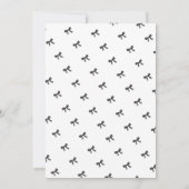 Elegant Black Bow Graduation Party Kaart (Achterkant)