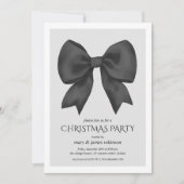 Elegant Black Bow kerstfeest Kaart (Voorkant)