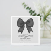 Elegant Black Bow kerstfeest Kaart (Staand voorkant)