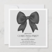 Elegant Black Bow kerstfeest Kaart (Voorkant)