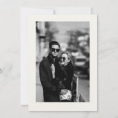 Elegant Black Bow Tying the knot Engagement Party Kaart (Achterkant)