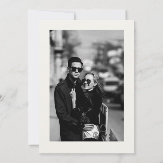 Elegant Black Bow Tying the knot Engagement Party Kaart (Achterkant)