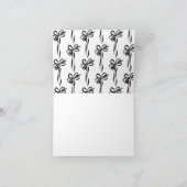 Elegant Black Bow Vrijgezellenfeest Bedankt Card (Binnen)