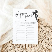 Elegant Black Bow Vrijgezellenfeest Schort spel Kaart