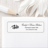 Elegant black branch and border formal wedding etiket (Insitu)