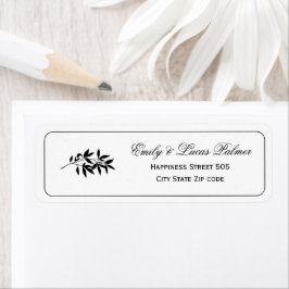 Elegant black branch and border formal wedding etiket