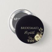 Elegant Black Bridesmaid Ronde Button 5,7 Cm (Voorkant /achterkant)