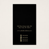 Elegant Black Bronze Painted Earring Display Kaart (Achterkant)